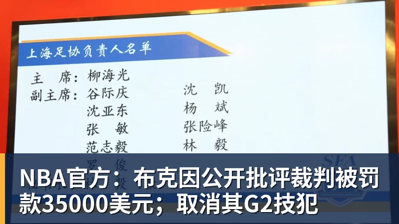 NBA官方:布克因公开批评裁判被罚款35000美元;取消其G2技犯 - 九游体育(中国)官方网站 - 九游 sports