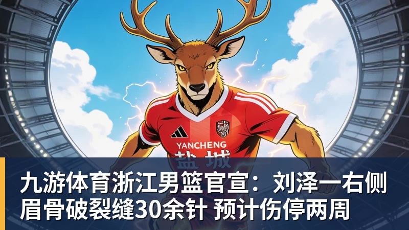 九游体育浙江男篮官宣：刘泽一右侧眉骨破裂缝30余针 预计伤停两周