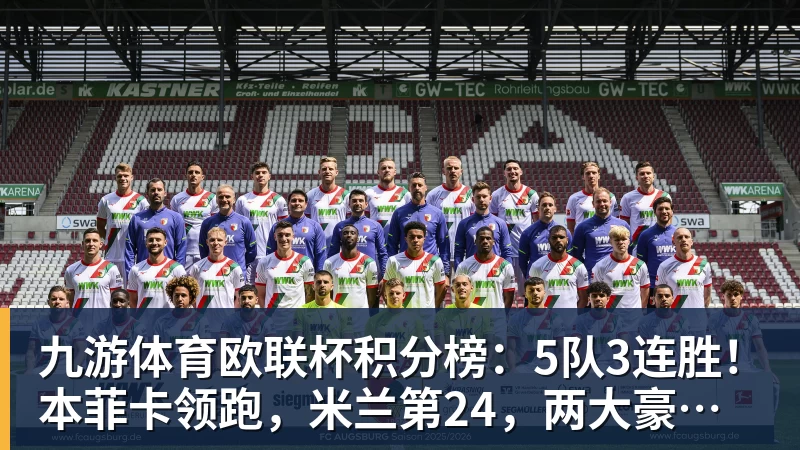 九游体育欧联杯积分榜：5队3连胜！本菲卡领跑，米兰第24，两大豪门3轮0分